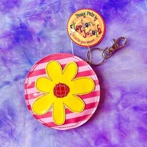 NWT Vintage Y2k Joseph Stephen Hot Pink Bag Charm/Coin Purse/Keychain Zipper